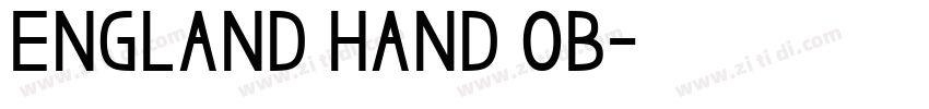 England hand OB字体转换